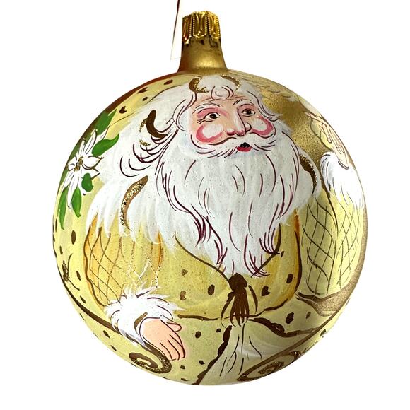 Dillard's 1998 "Sleigh Santa" Hand Painted Signed Christmas Ornament-NEW! - Picture 2 of 5
